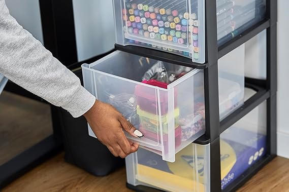 AM3943 Joyful Tower 3 Slim Plastic Modular Drawer - Image 4
