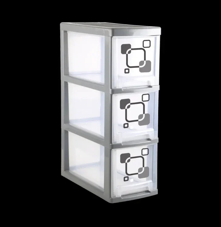 AM3943 Joyful Tower 3 Slim Plastic Modular Drawer - Image 5