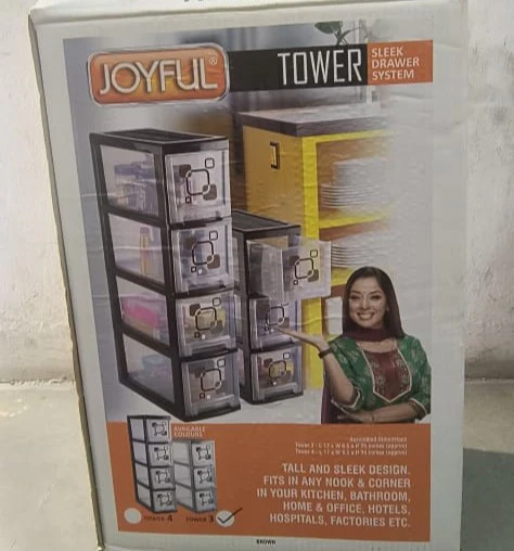 AM3943 Joyful Tower 3 Slim Plastic Modular Drawer - Image 6