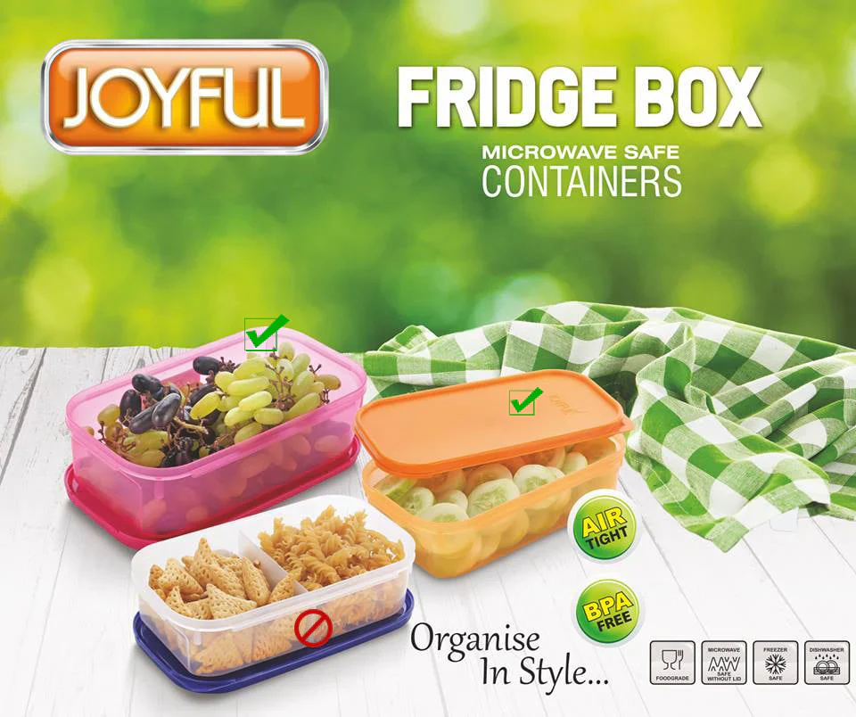 AM3951 Joyful Fridge Container Big (Multicolor)