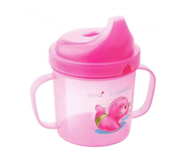 AM3958 Joyful Hello Baby Plastic Sipper Cup with Double Handle (1Pc Will be Sent Colour May Vary, 300 ml) - Image 3