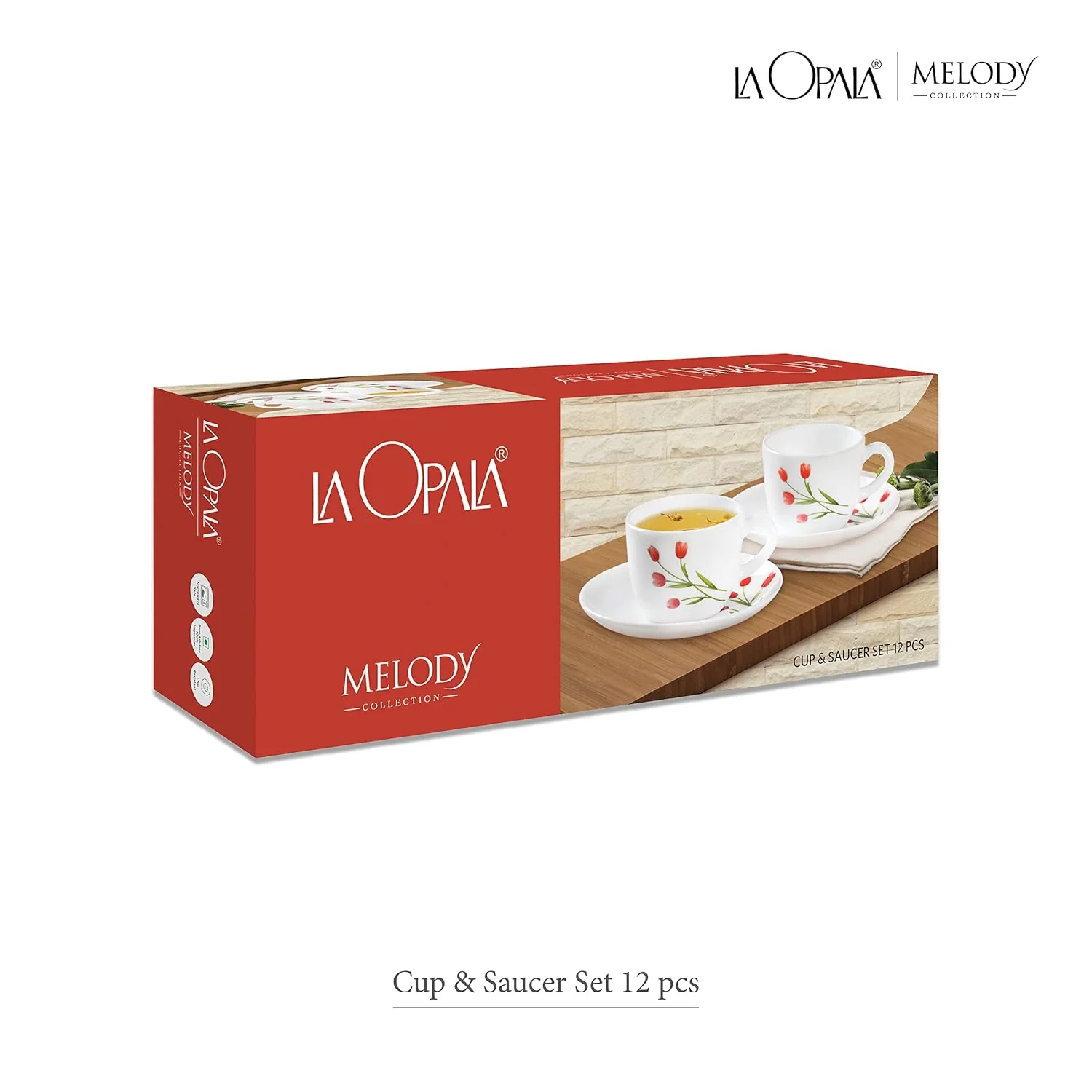 AM3965 La Opala Melody Cup & Saucer Set 6pcs 145ml - Image 4