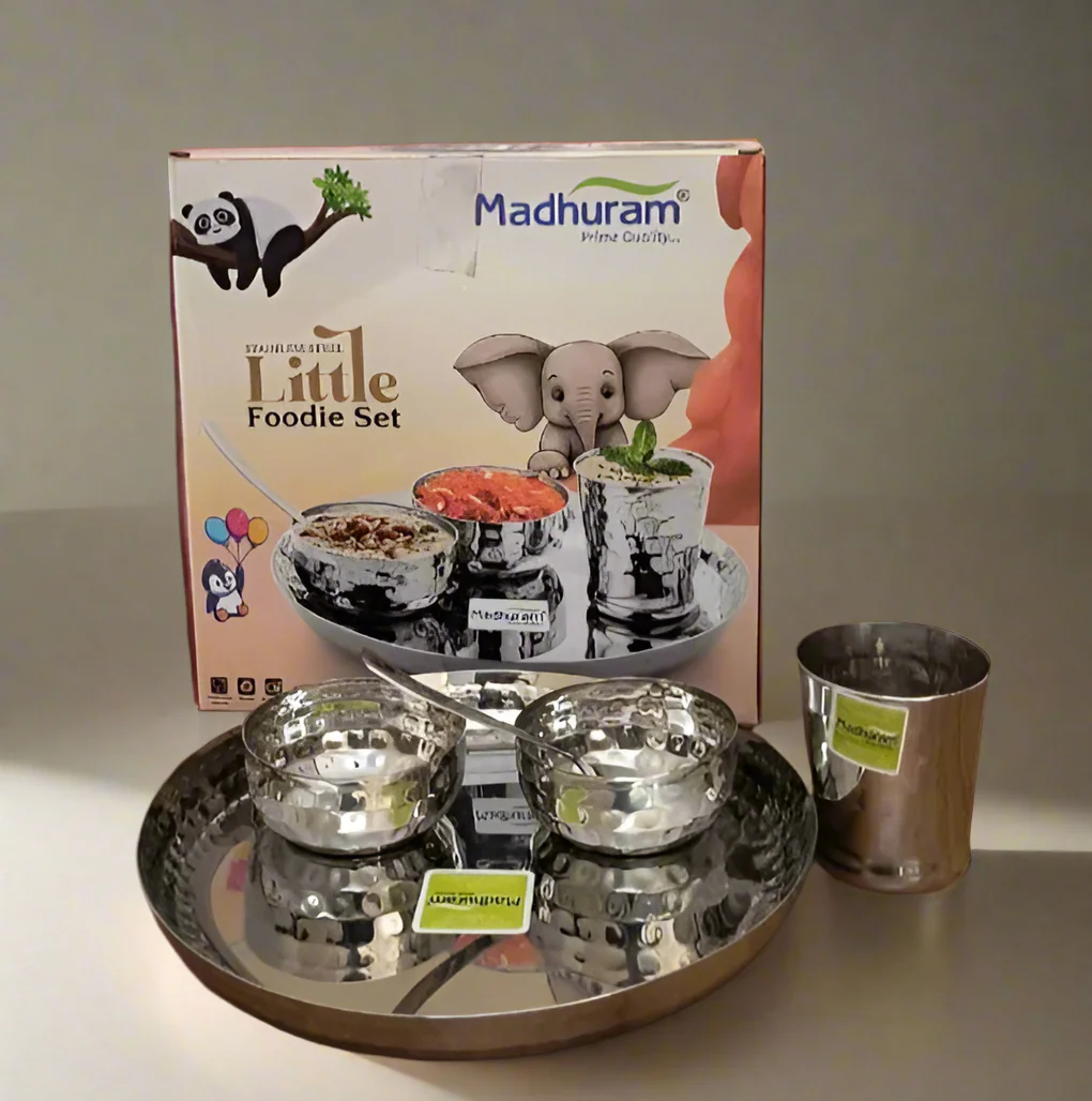 AM3967 Madhuram Little Foodie Set Stainless Steel 5 pcs - Image 3