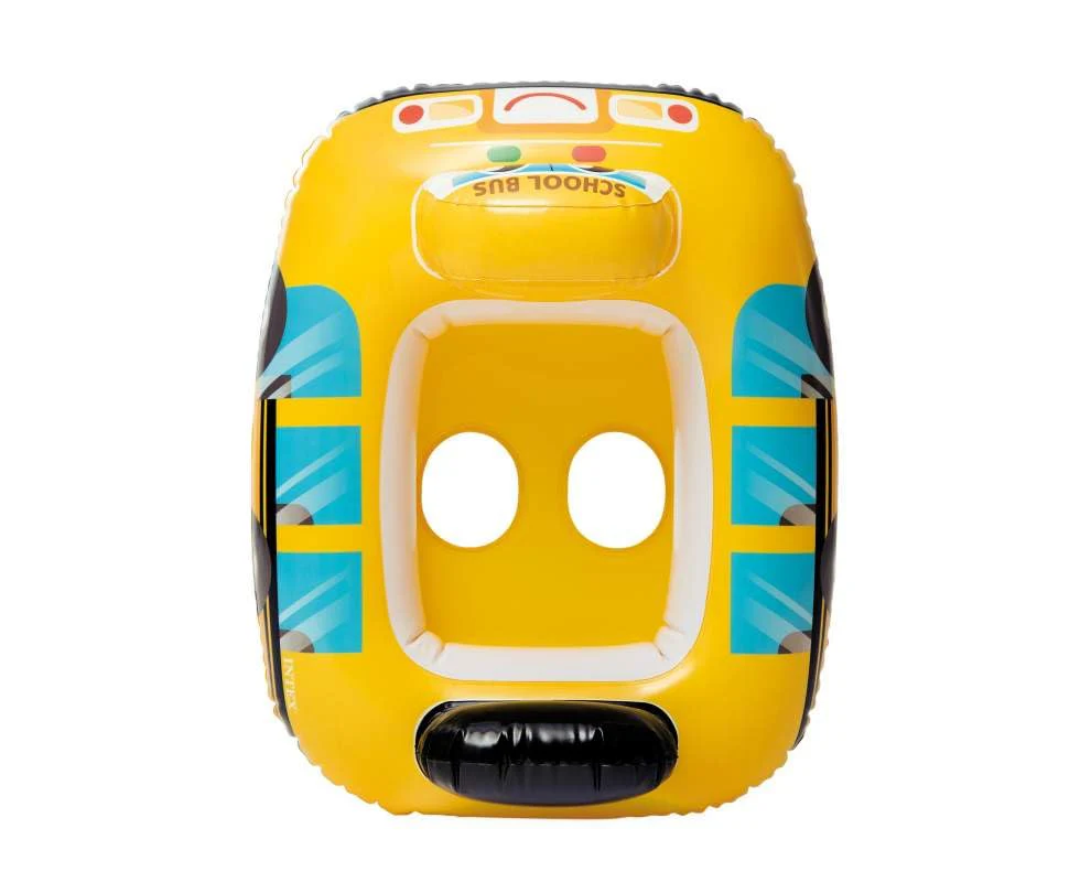 AM3976 Vehicle Fire Engine Shape Sit Pool Float Tube Boat Beach Water Swimming Pool Tube Inflatable Kiddie Swim Water Ring Swimming Tube Ring for Kids (School Bus) - Image 5