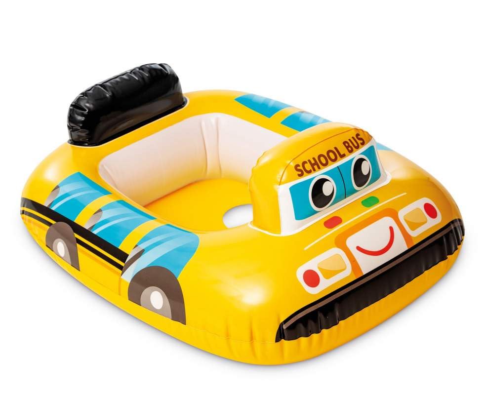 AM3976 Vehicle Fire Engine Shape Sit Pool Float Tube Boat Beach Water Swimming Pool Tube Inflatable Kiddie Swim Water Ring Swimming Tube Ring for Kids (School Bus) - Image 7