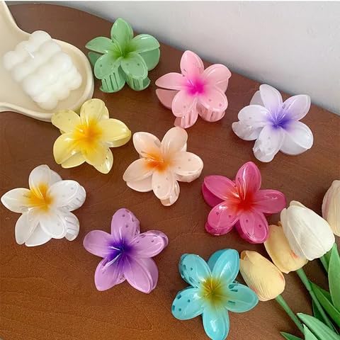 AM5002 Flower Jumbo Claw Clip for Girls & Women Hair Medium Stylish Accessories Pack of 6 Random Color - Image 3