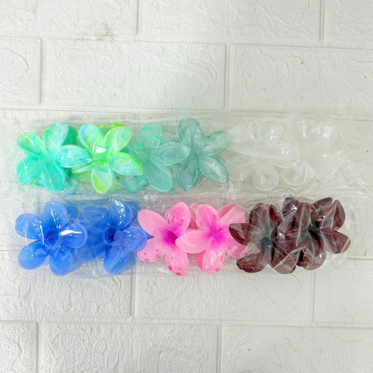 AM5002 Flower Jumbo Claw Clip for Girls & Women Hair Medium Stylish Accessories Pack of 6 Random Color - Image 6