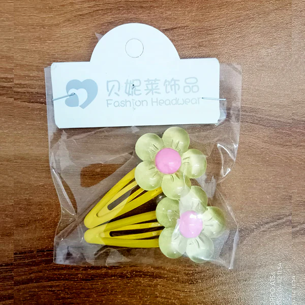 AM5003 Snap Flower Hair Clips for women and Girls (Random Colour) - Image 7