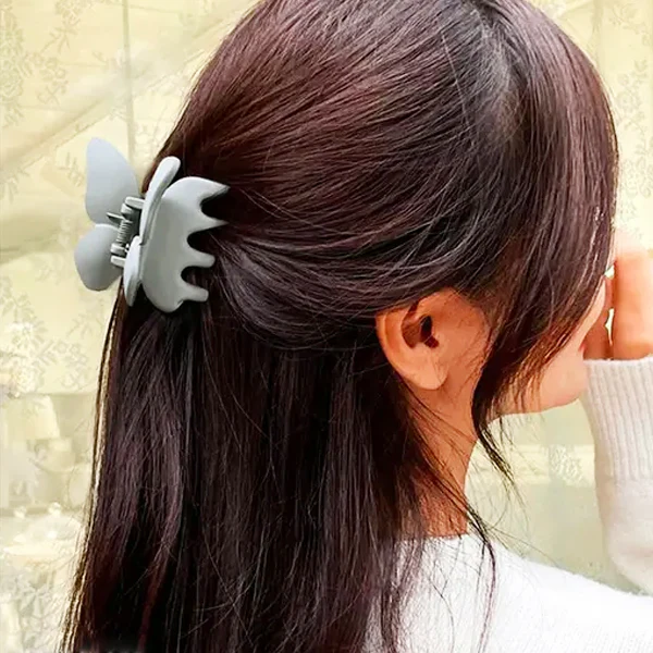 AM5010 Small Butterfly Hair Clature for Thick Hair Matte Finish Hair Claw Clips for Women & Girls (Multicolour) - Image 2