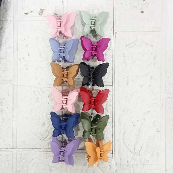 AM5010 Small Butterfly Hair Clature for Thick Hair Matte Finish Hair Claw Clips for Women & Girls (Multicolour) - Image 4