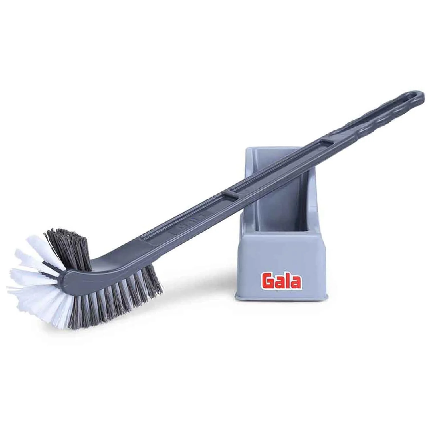 AM5032 Gala Double Hockey Shape Toilet Cleaner Brush with Holder Stand, Toilet Cleaning Brush for Western and Indian Toilet, Bathroom Brush for Toilet Cleaning (Gray,Pack of 1) - Image 6