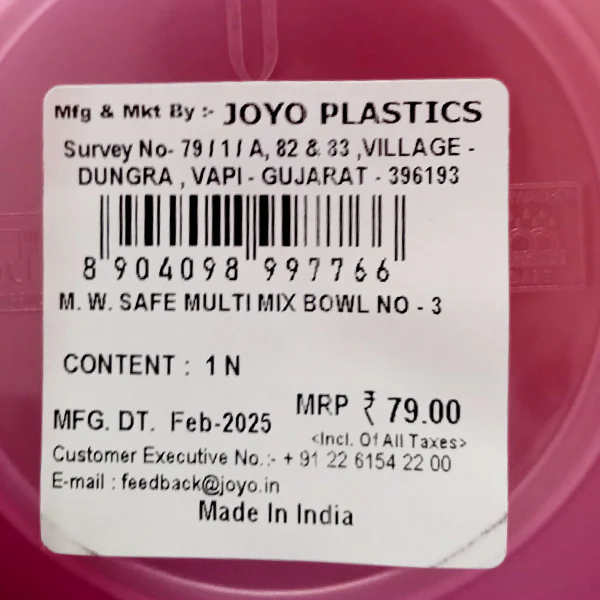 AM5132 JOYO Plastic Multi Mix Bowl - No.03 - Image 4