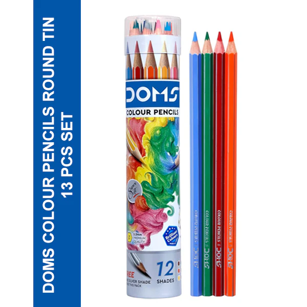 AM5033 DOMS Colour Pencils Round Tin Set of 13