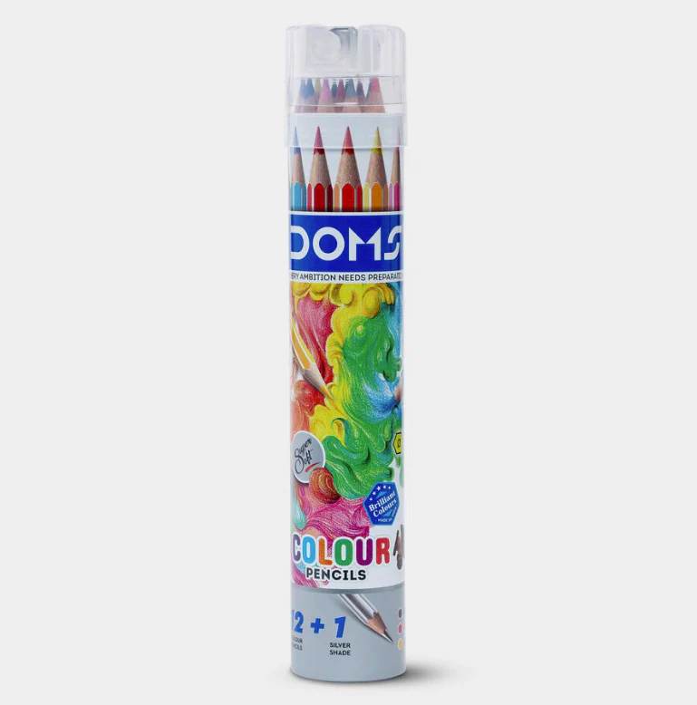 AM5033 DOMS Colour Pencils Round Tin Set of 13 - Image 4