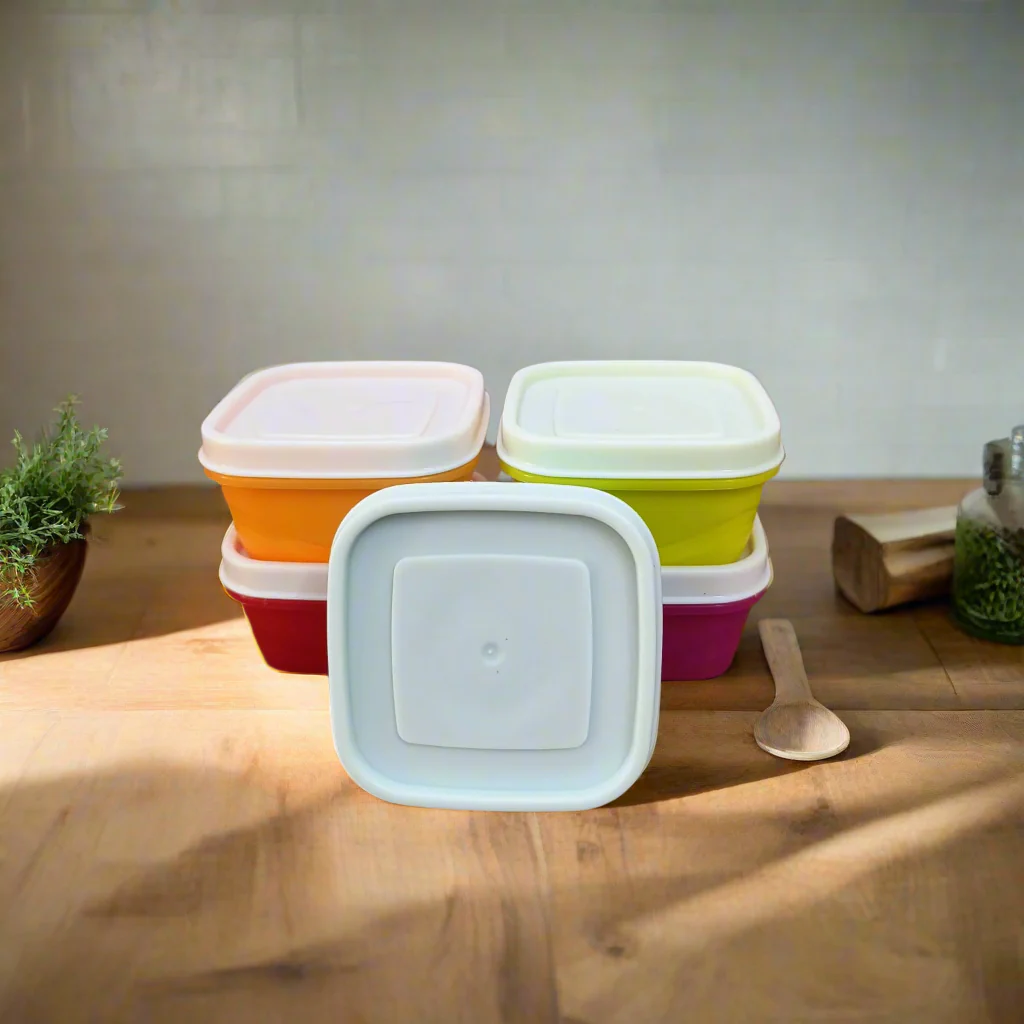 AM5138 Small Plastic Tasty Container 5 Set, Multicolor