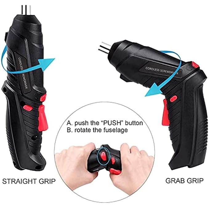 AM5049 Rechargeable Powerful Cordless Screwdriver With Drill Machine 48 Pcs - Image 3