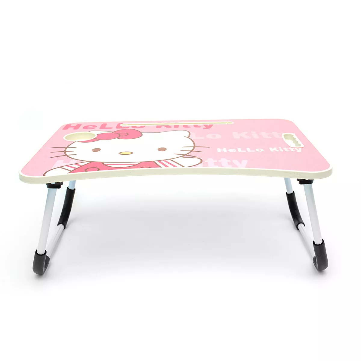 AM5052 Foldable Laptop Study Table with Cup Holder Multipurpose Bed Writing Desk Table for Home School Students (Multicolor) - Image 4