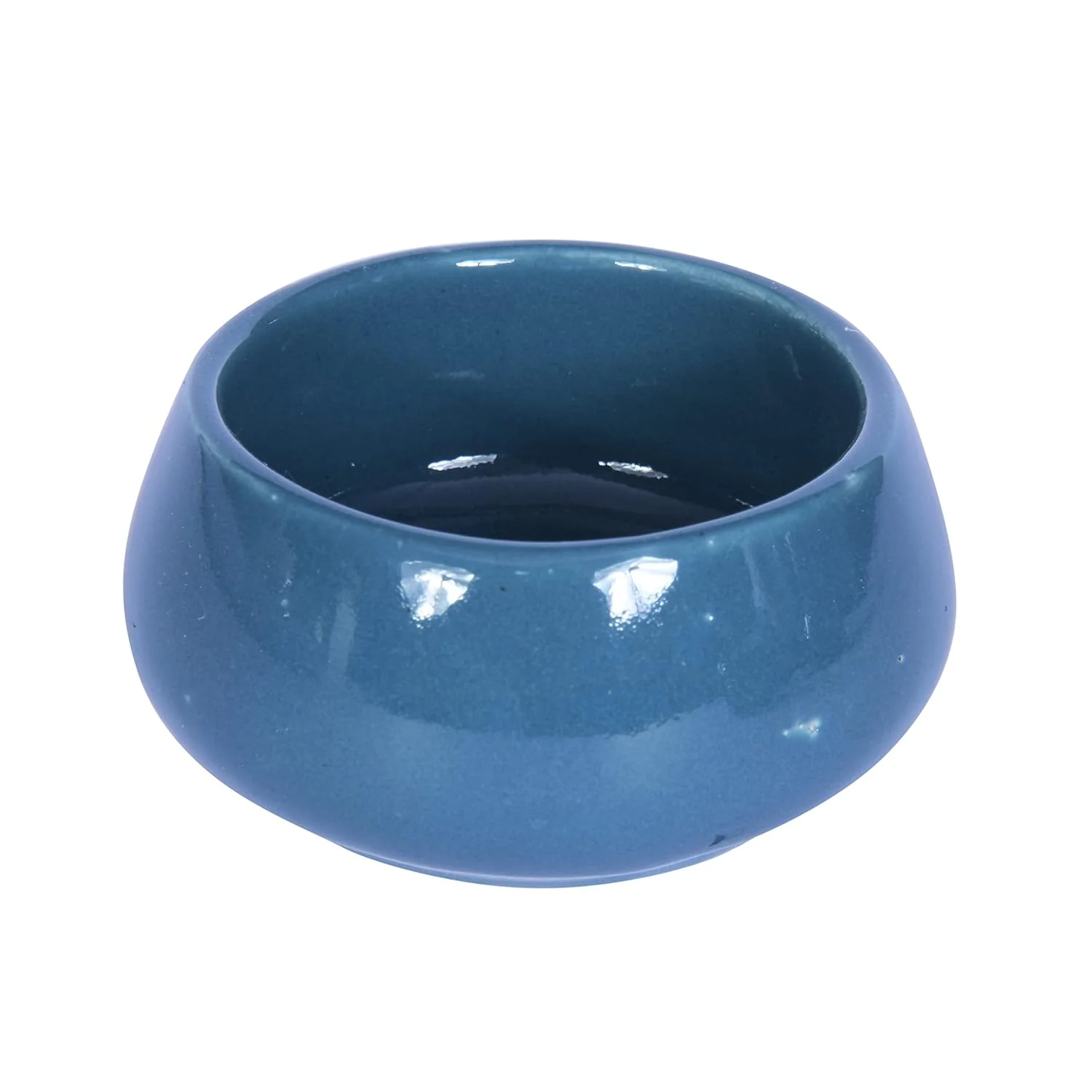 AM5081 Teal Ceramic Chutney Dip Bowls for Serving - 1 Pcs ( Mix Design ) - Image 2