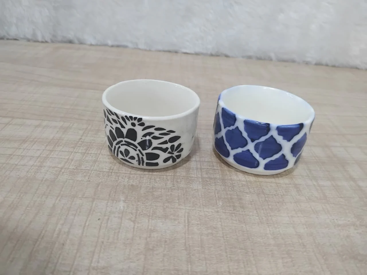 AM5081 Teal Ceramic Chutney Dip Bowls for Serving - 1 Pcs ( Mix Design ) - Image 6