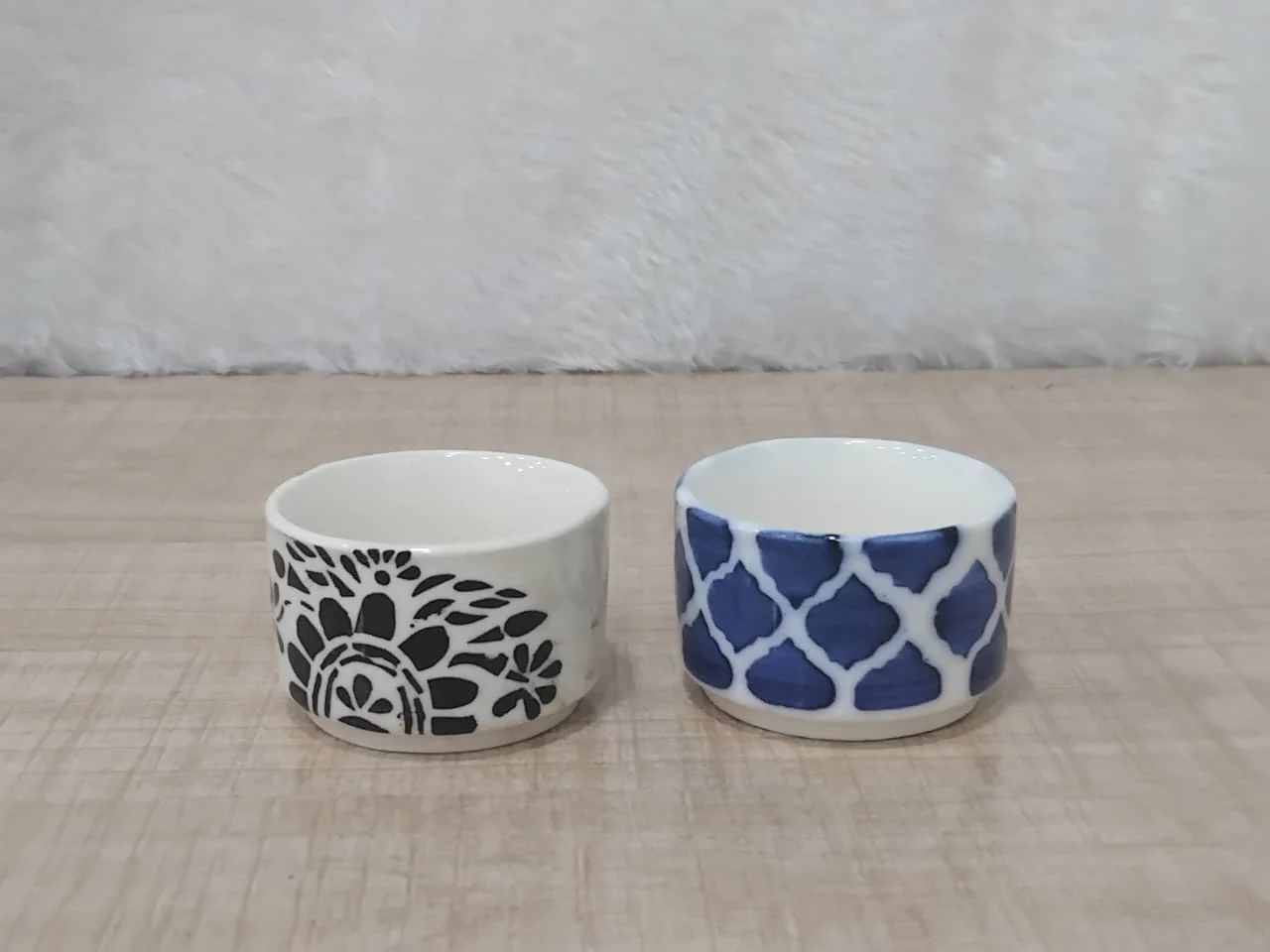 AM5081 Teal Ceramic Chutney Dip Bowls for Serving - 1 Pcs ( Mix Design ) - Image 7