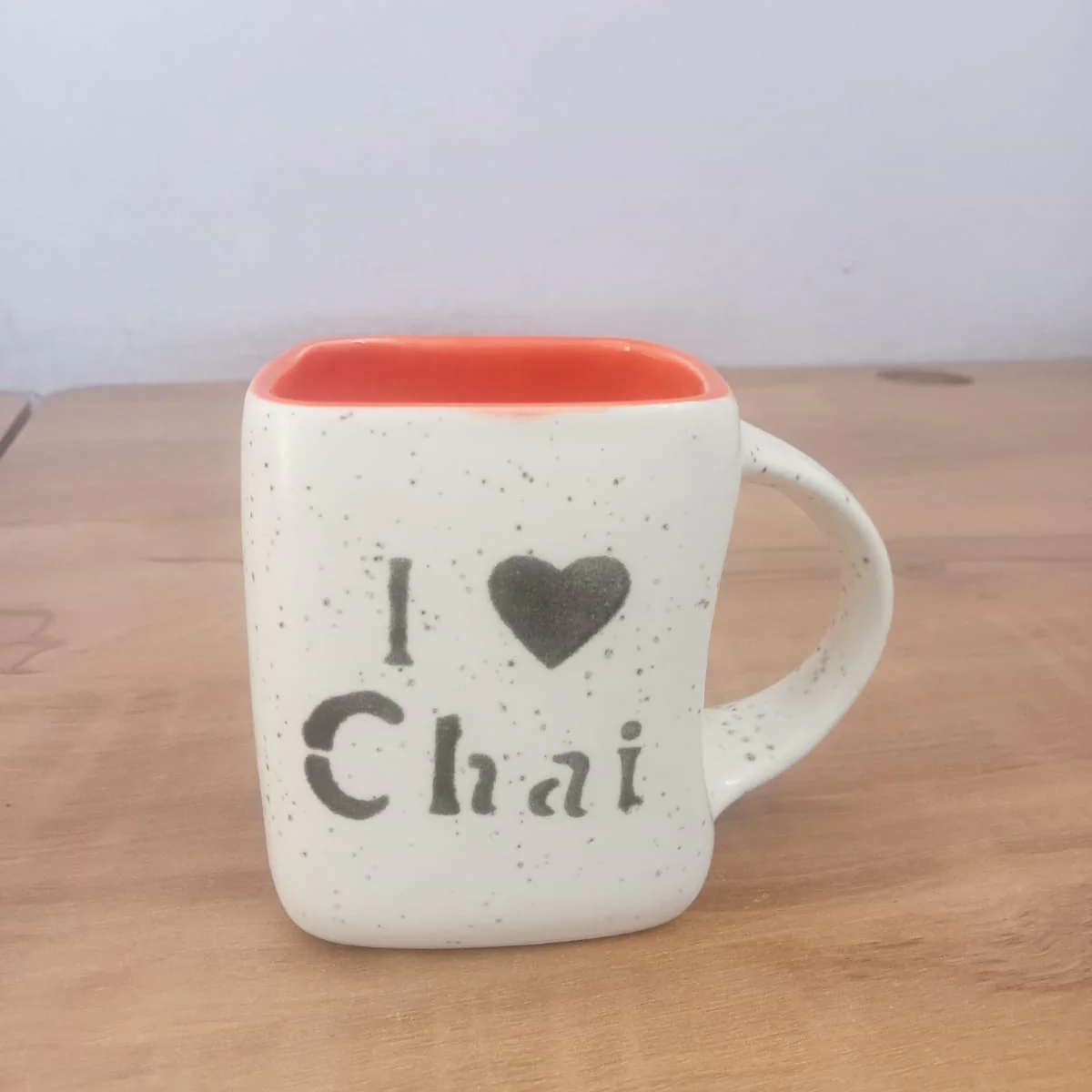 AM5093 Orange Solid Handcrafted Ceramics Matte Cup - 1 Pcs - Image 3