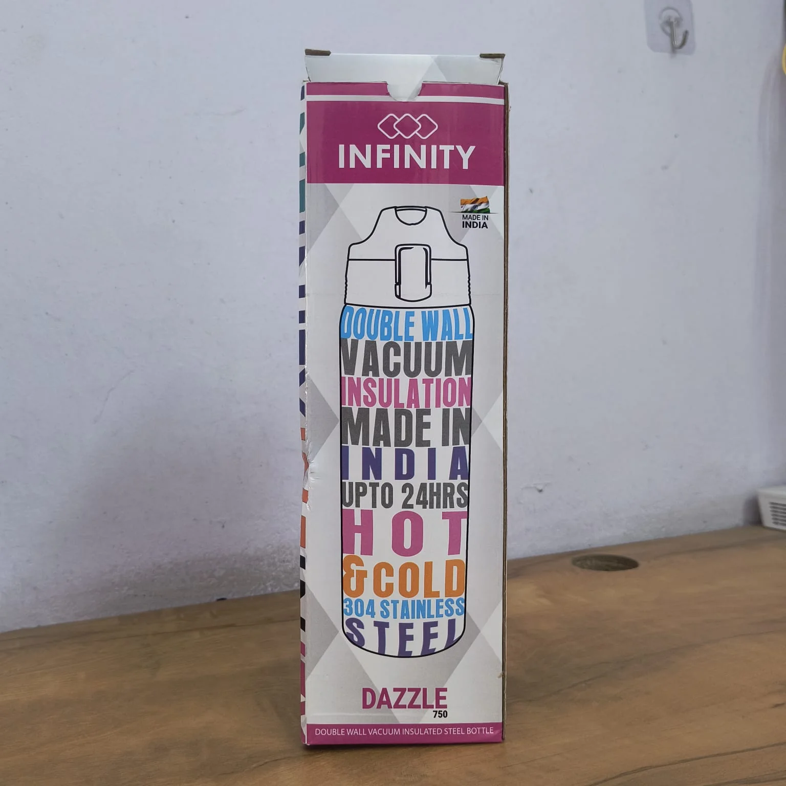 AM5096 Infinity Dazzle 750 Double Wall Vacuum Insulated Steel Bottle - Image 4