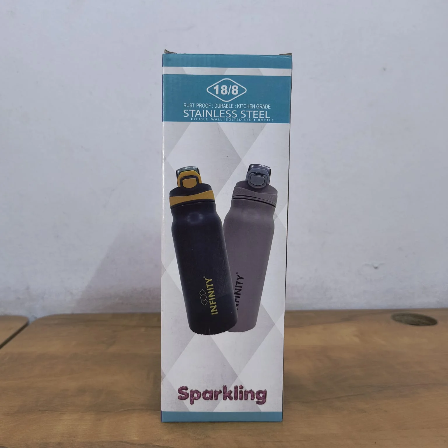 AM5097 Infinity Sparkling Double Wall Insulated Steel Bottle 650ml - Image 4