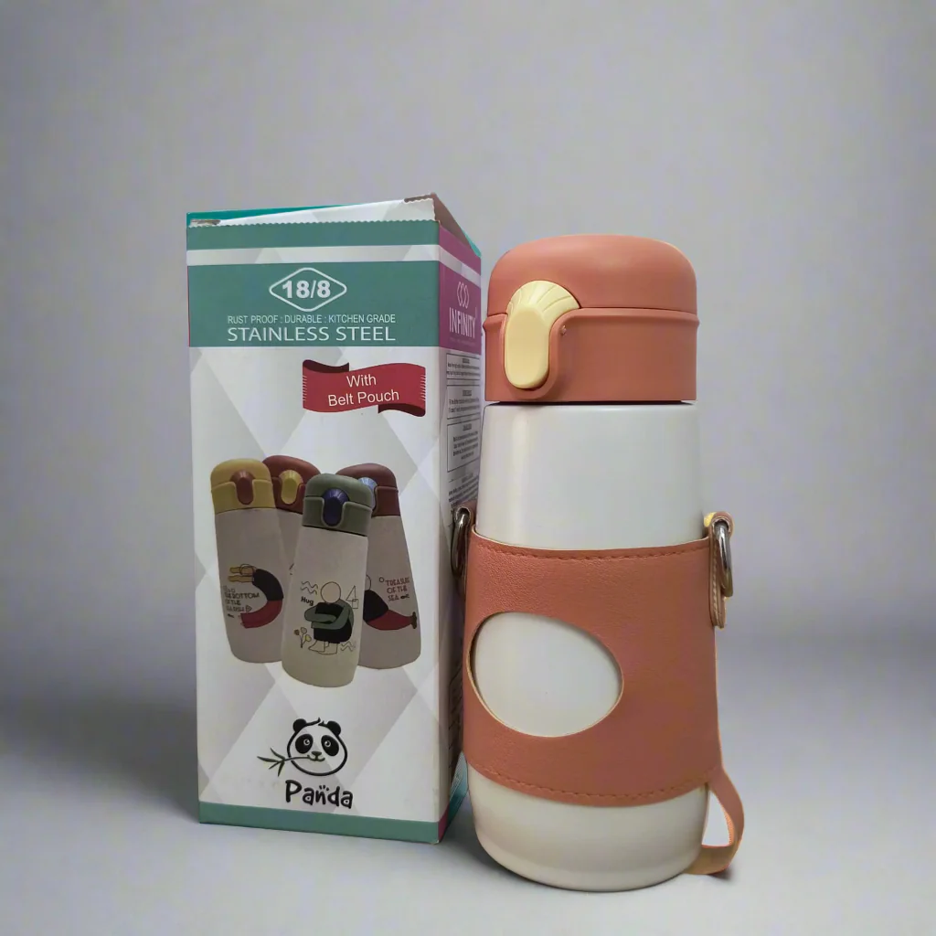 AM5116 Infinity Panda Double Wall Insulated Steel Bottle With Belt Pouch 450ml - Image 3