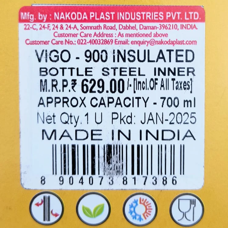 AM5122 Vigo 900 Insulated Steel Bottle 700ml - Image 5