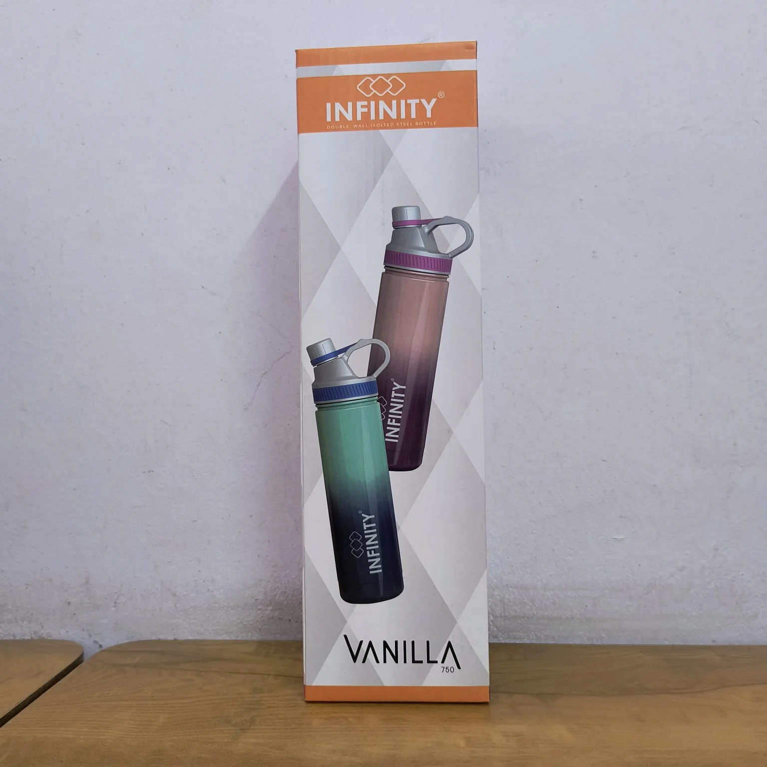 AM5119 Infinity Vanilla 750 Double Wall Insulated Steel Bottle 750ml - Image 4