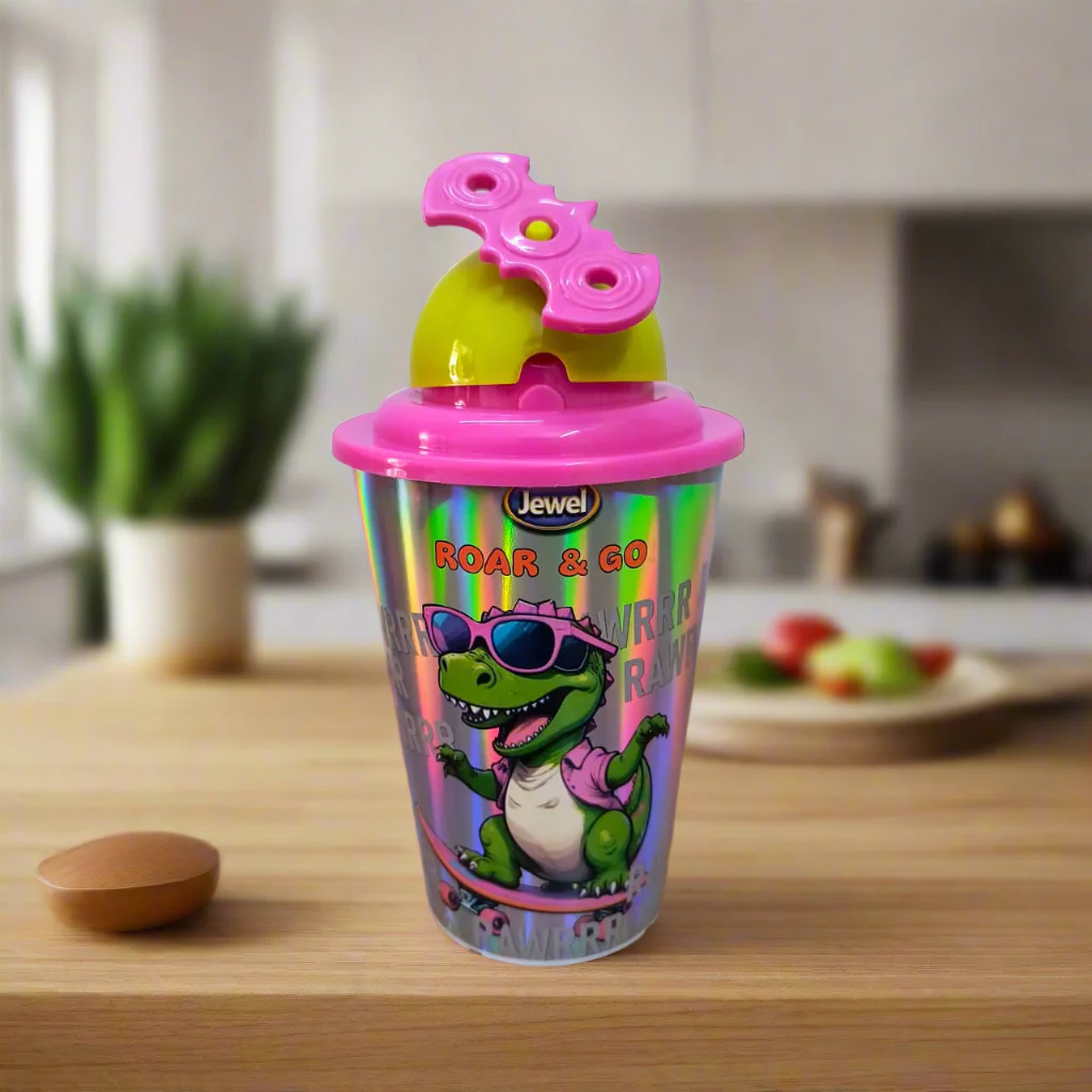 AM5125 Multi-Design Glowy Spinner Cup Water Bottle - Image 2