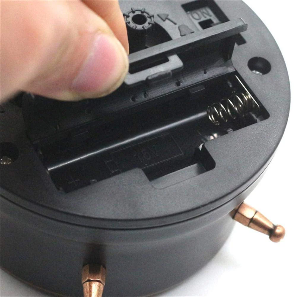 AM5154 Table Clock Retro Twin Bell Metal Frame Alarm Clock with Night Backlight - Image 9