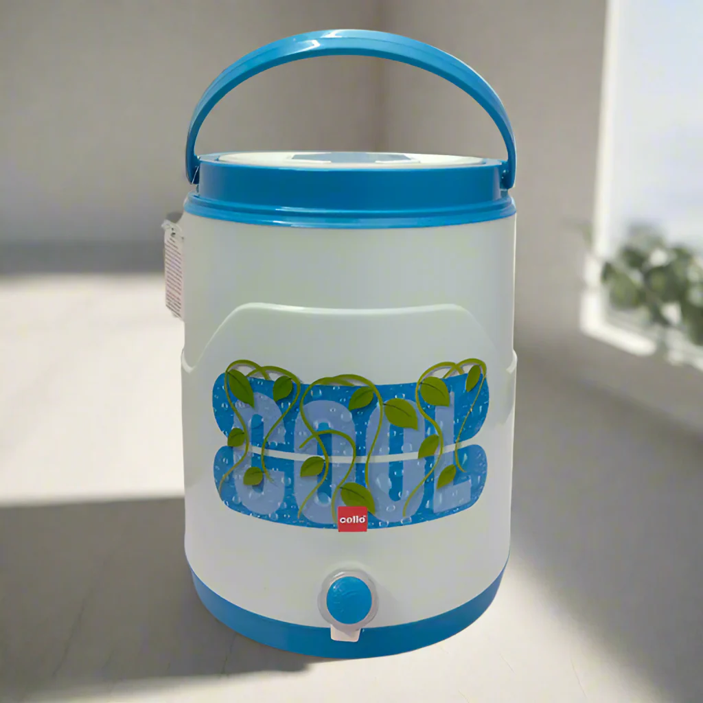 AM5160 Cello Fountain Plastic PU Insulated Water Jug 10 litres, Blue | Leak Resistant | Wide Mouth for Cleaning | BPA Free | Easy to Carry | Ideal for Travel, Picnic, Homes, Offices, Shops & Clinics - Image 2