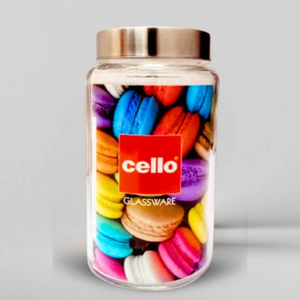 AM5164 Cello Round Fresh Glass Storage Jar, 1000ml (Set of 1)