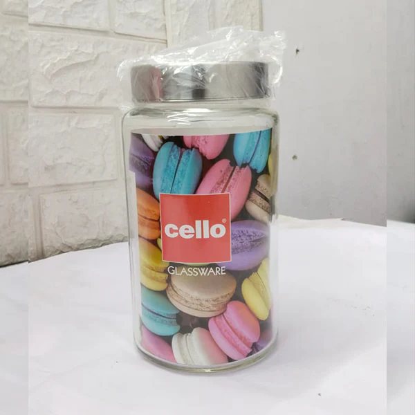 AM5164 Cello Round Fresh Glass Storage Jar, 1000ml (Set of 1) - Image 4