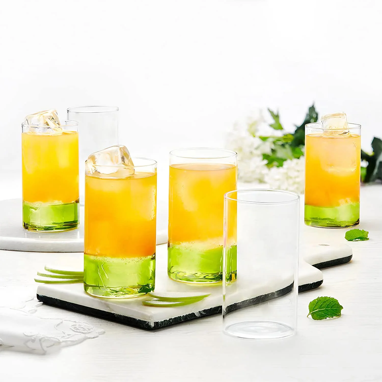 AM5168 Borosil Vision Large Glass Set (Transparent, 350ml)-Set of 6