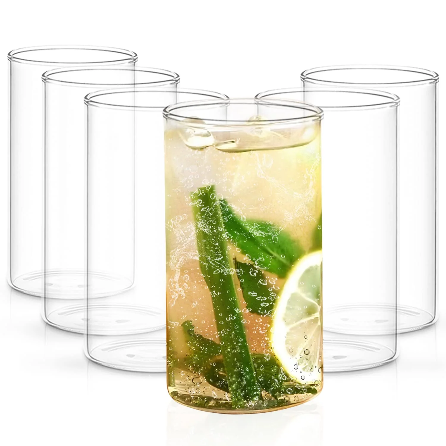 AM5168 Borosil Vision Large Glass Set (Transparent, 350ml)-Set of 6 - Image 2