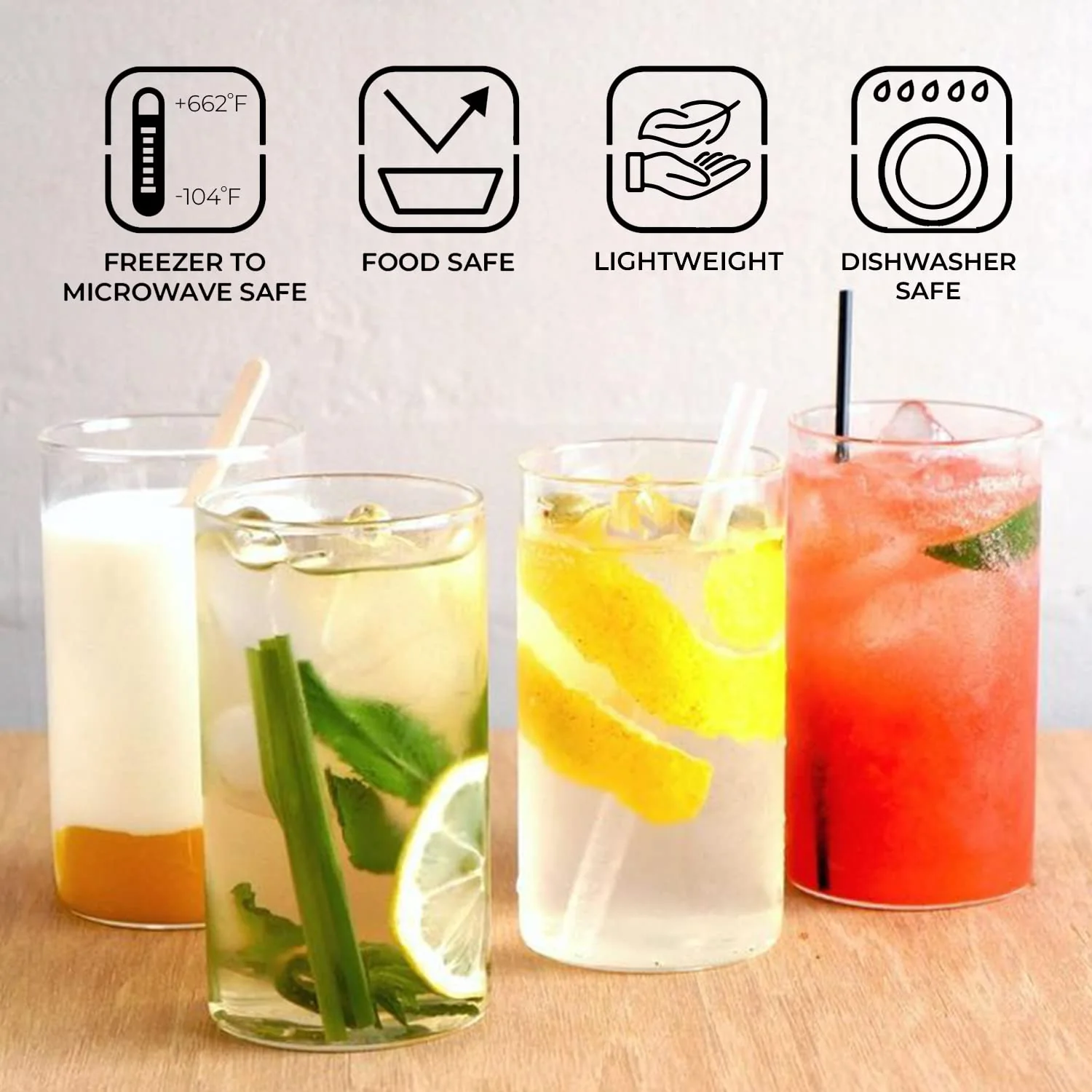 AM5168 Borosil Vision Large Glass Set (Transparent, 350ml)-Set of 6 - Image 9