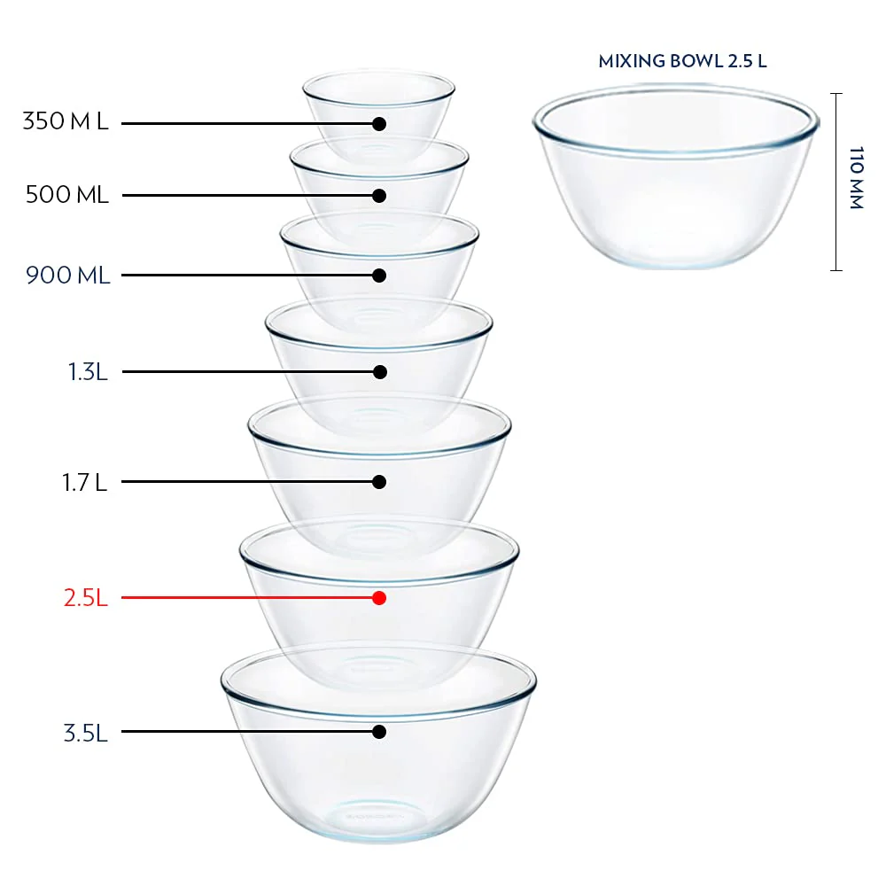 AM5173 Borosil Serving & Mixing Bowl 2.5 Ltr - Image 10