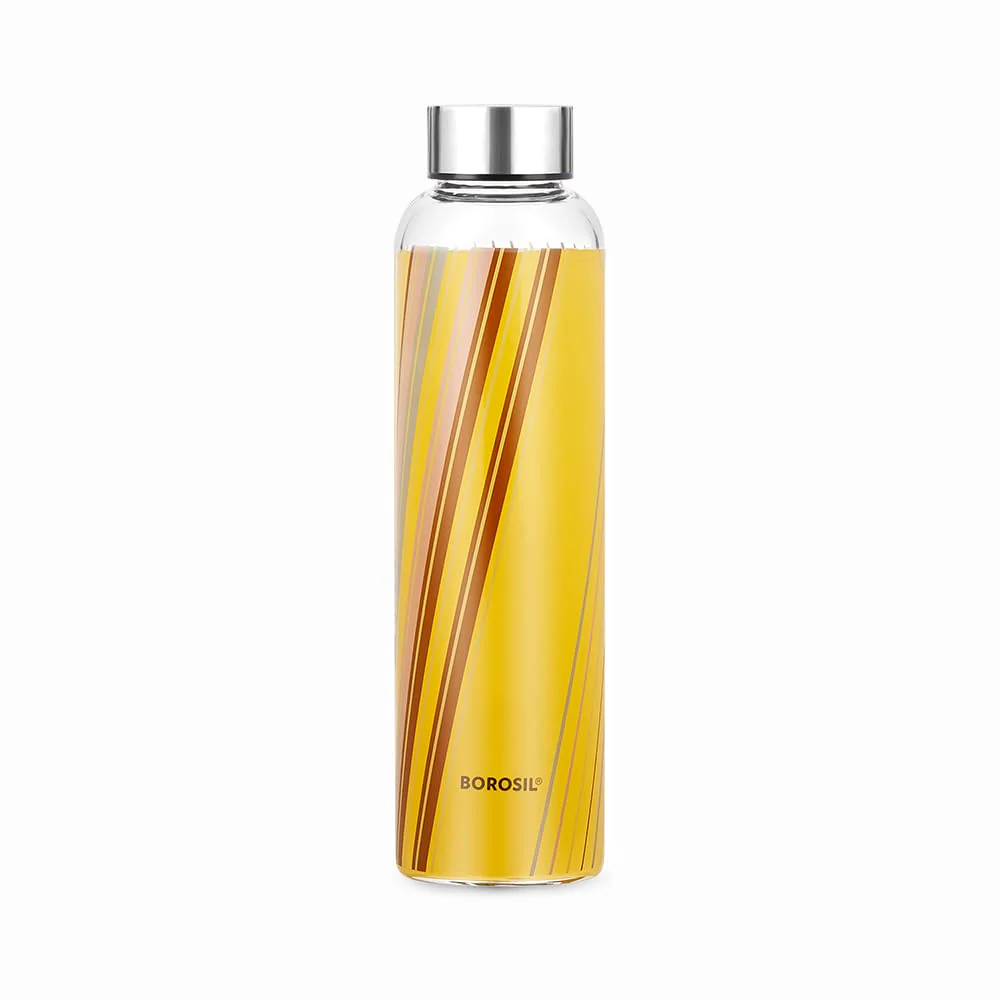 AM5175 Borosil Artisan Series Prism 550 Ml Narrow Mouth Glass Bottle with Metal Lid - Store Water, Lassi, Juice, Smoothies | Dishwasher Safe - Image 8