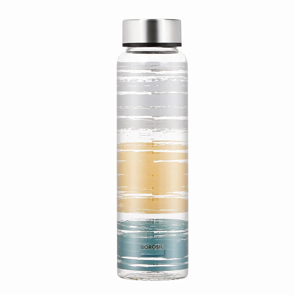 AM5176 Borosil Artisan Series Glance 550 Ml Wide Mouth Glass Bottle with Metal Lid - Store Water, Lassi, Juice, Smoothies - Image 5