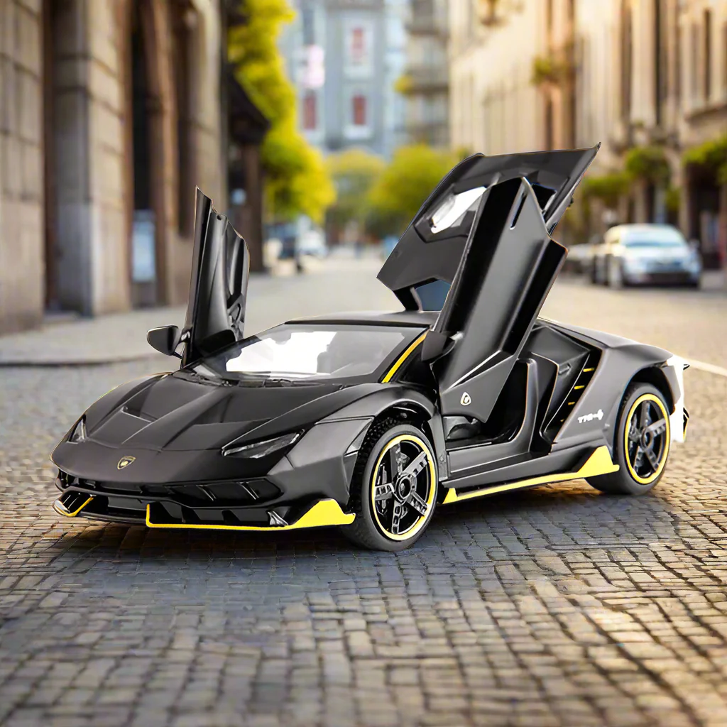 AM5179 1:32 Diecast Lamborgini Centenario Alloy Metal Pull Back Die-Cast Car Scale Model Pullback with Sound Light Mini Auto Toy car for Kids Best Gifts Toys for Kids Boys (Multicolor)