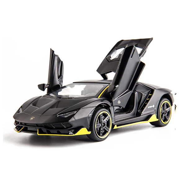 AM5179 1:32 Diecast Lamborgini Centenario Alloy Metal Pull Back Die-Cast Car Scale Model Pullback with Sound Light Mini Auto Toy car for Kids Best Gifts Toys for Kids Boys (Multicolor) - Image 2