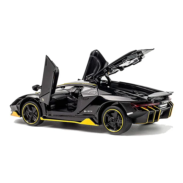 AM5179 1:32 Diecast Lamborgini Centenario Alloy Metal Pull Back Die-Cast Car Scale Model Pullback with Sound Light Mini Auto Toy car for Kids Best Gifts Toys for Kids Boys (Multicolor) - Image 3