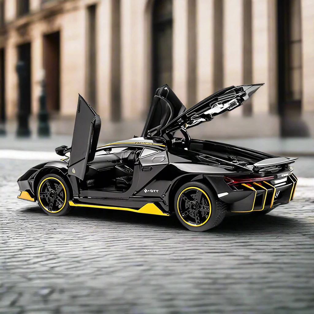 AM5179 1:32 Diecast Lamborgini Centenario Alloy Metal Pull Back Die-Cast Car Scale Model Pullback with Sound Light Mini Auto Toy car for Kids Best Gifts Toys for Kids Boys (Multicolor) - Image 5