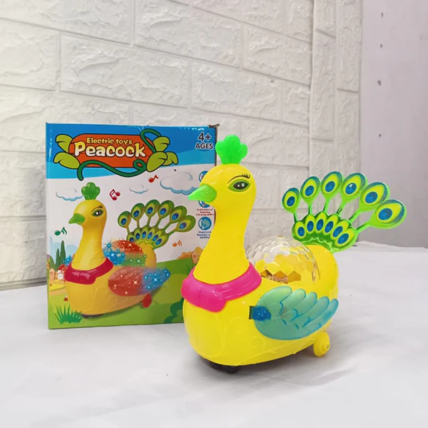 AM5183 Electric Peacock Bump and Go Toy 3D Lights and Music | Toys for Toddlers - Image 2