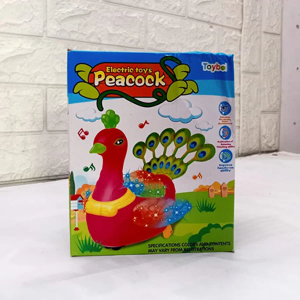 AM5183 Electric Peacock Bump and Go Toy 3D Lights and Music | Toys for Toddlers - Image 5