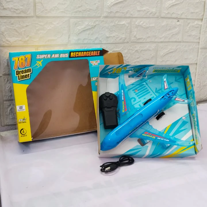 AM5186 A-787 RC Airplane Toy Exciting Full-Body Lights & Realistic Sounds for Kids (Blue) - Image 5