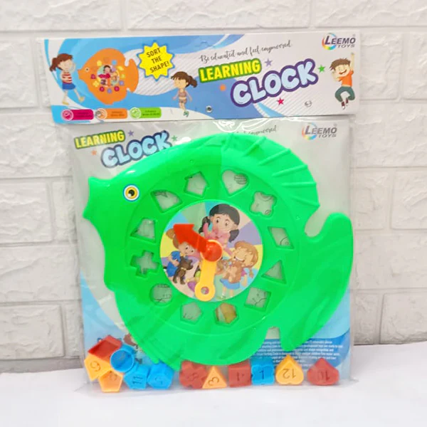 AM5196 Learing Clock, Shape Sorting Clock Puzzle, Teaches Time, Shapes and Numbers Preschool Toys (3 Years & Above, Multicolour) - Image 2