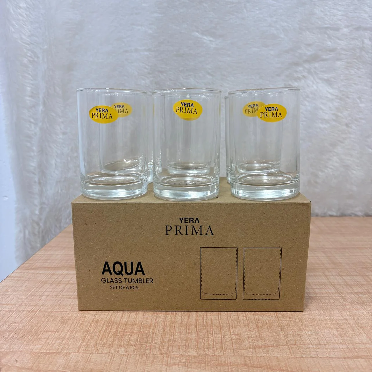 AM5207 YERA Prima AQUA Water Glass- Set of 6 Pcs - Each 245ml - Image 7